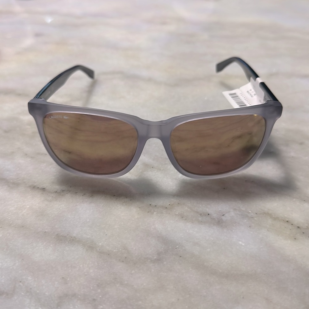 Men’s Grey transparent and black Lacoste Sunglasses